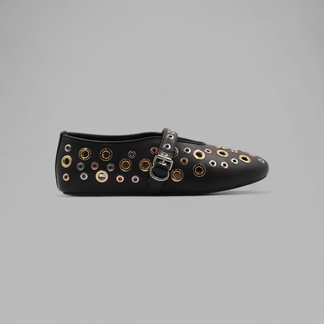 ALAÏA Embellished suede ballet flats