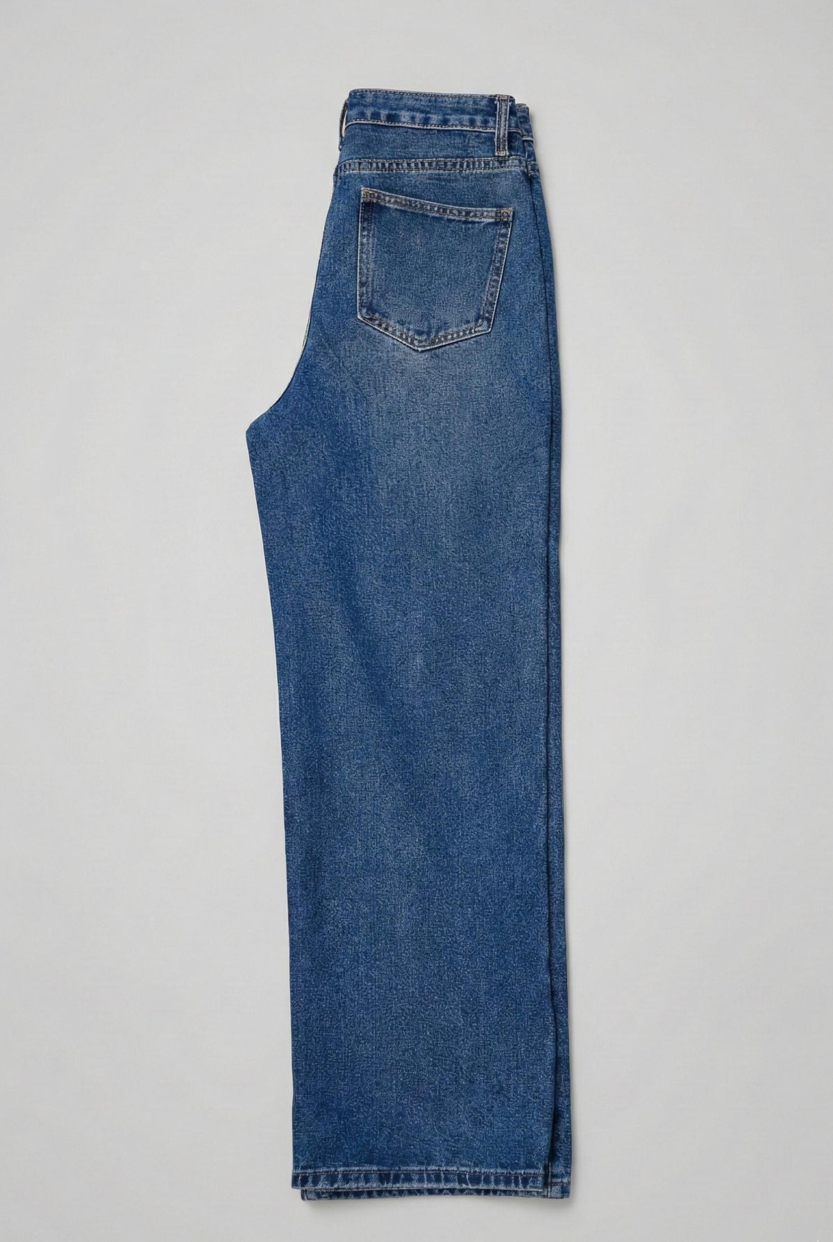 Chanel Wide-Leg Jeans with CC Logo Front Pockets