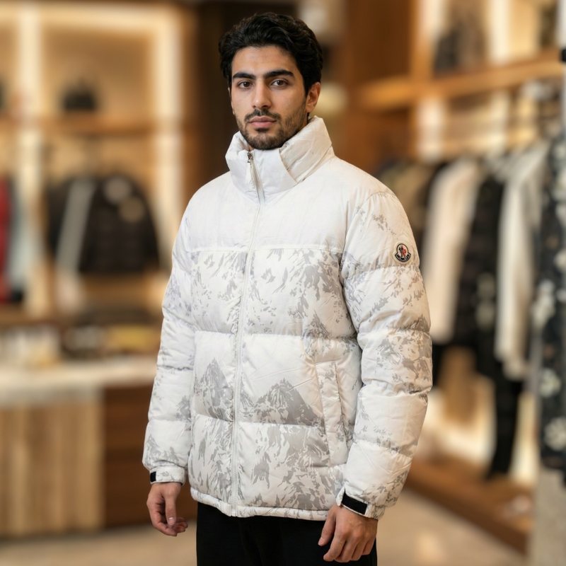 Moncler Down Jacket with Camouflage Print