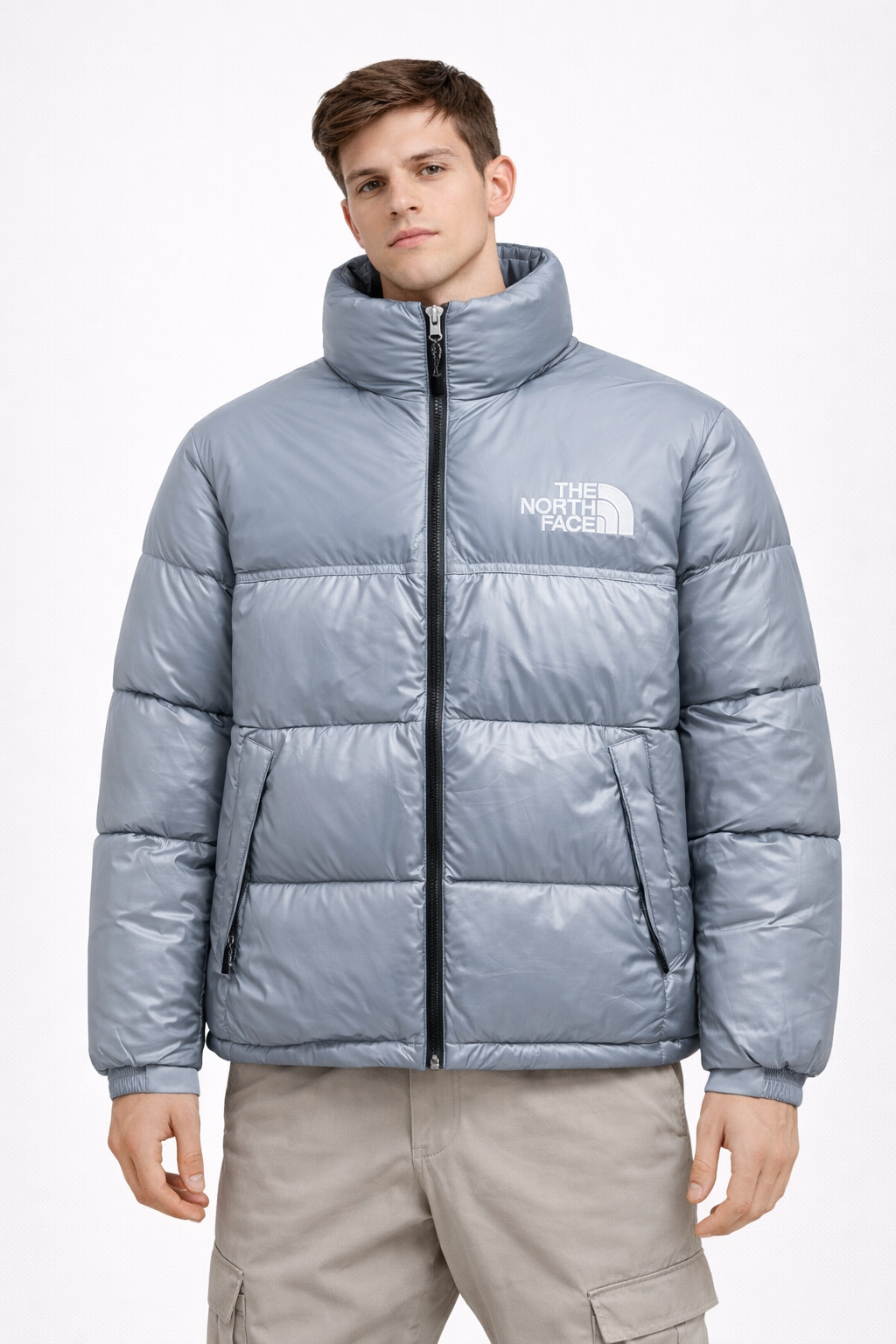 Y-The North Face 1996 Retro Nuptse Jacket - Lunar Slate/Blue