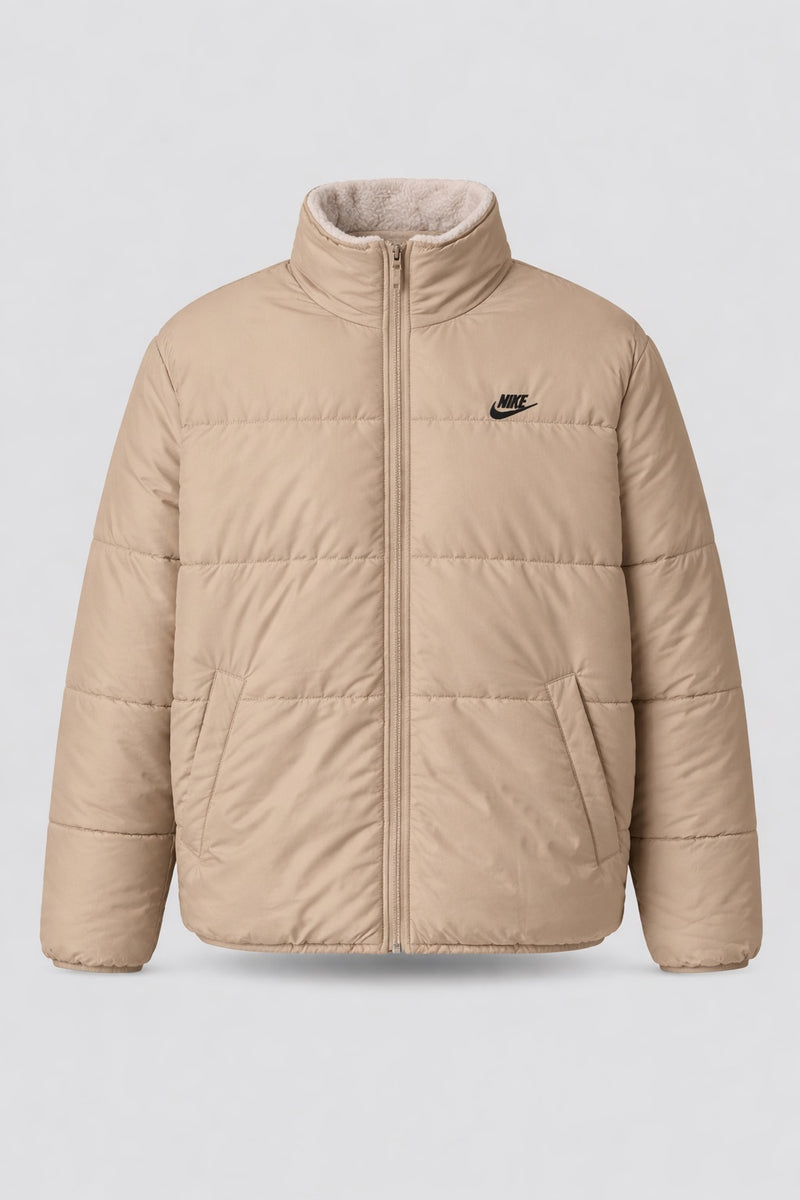 Z-Nike Hooded Puffer Jacket - Light Bone/Beige