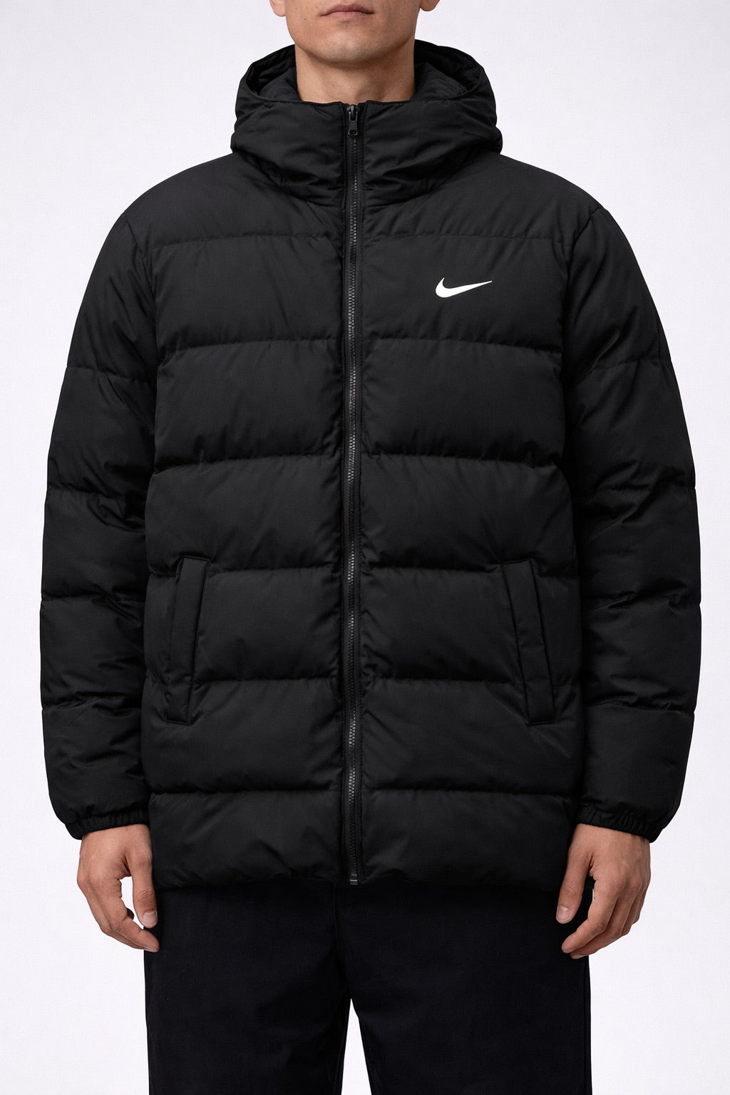 Z-Nike Sportswear Hooded Puffer Jacket - Black