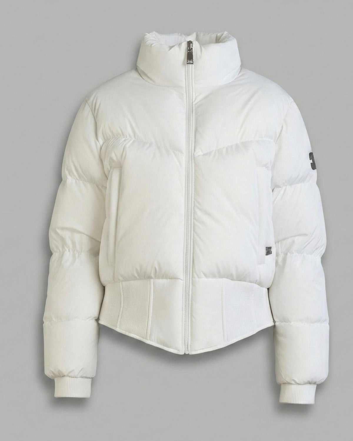 CELINE Puffer Jacket in Shiny Nylon with Peplum