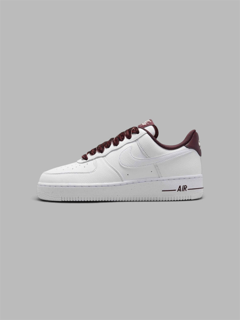 Nike Air Force 1 Low - White / Maroon Satin Laces