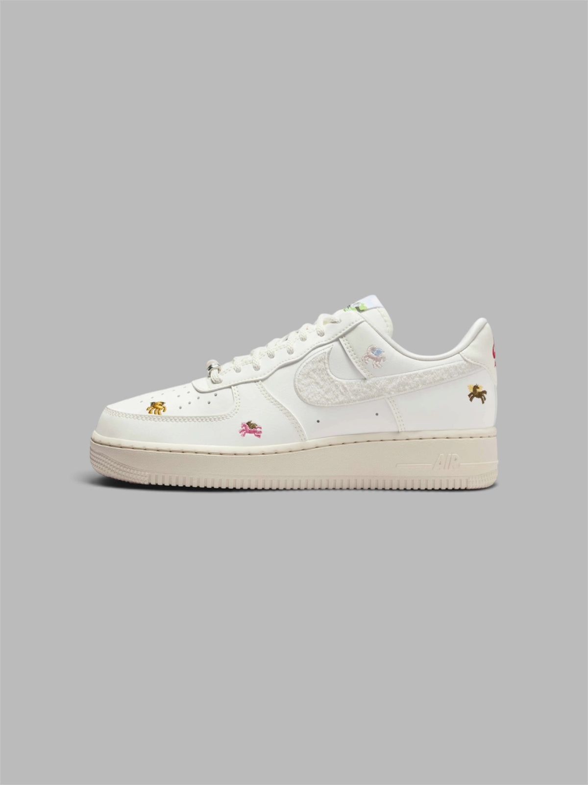 Nike Air Force 1 Low - Sail / Multi-Color Embroidery (Little Animals)