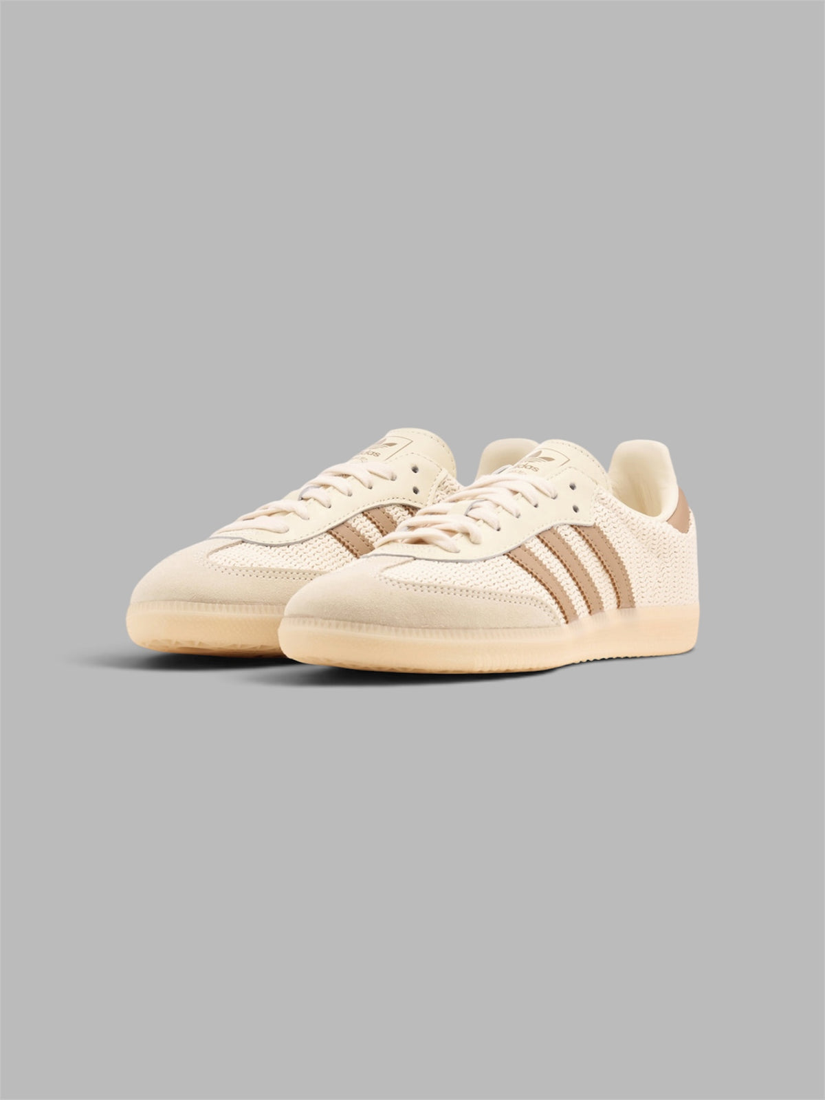 Adidas Samba Woven Mesh Sneakers - Clear Brown / Chalk White