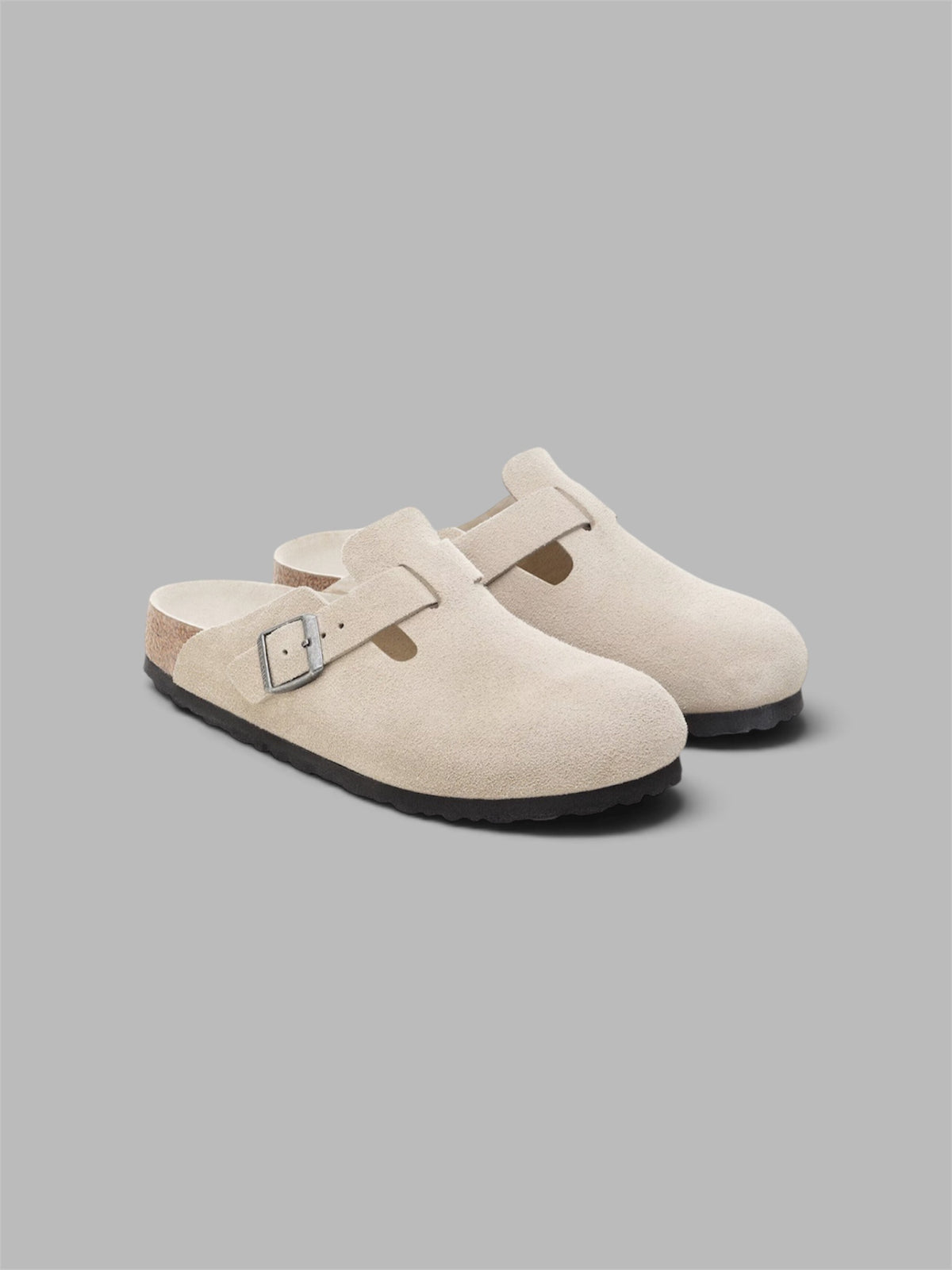Birkenstock Boston Soft Footbed - Taupe (Suede Leather)