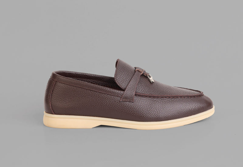 Loro Piana Leather Loafer | Brown