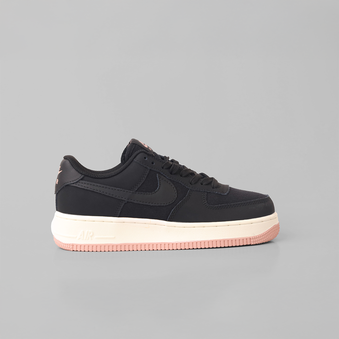 Nike AIR Force 1 LX Black Red Stardust
