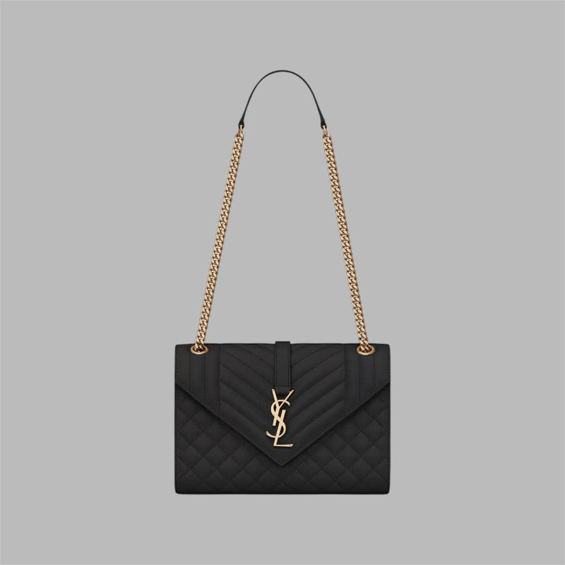 ENVELOPE MEDIUM IN QUILTED GRAIN DE POUDRE EMBOSSED LEATHER