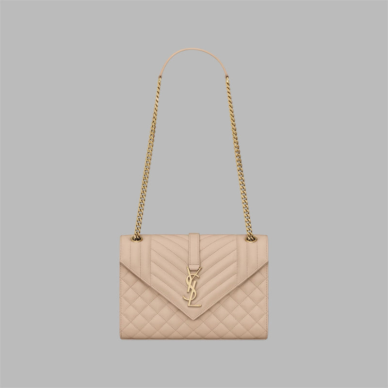 ENVELOPE MEDIUM IN QUILTED GRAIN DE POUDRE EMBOSSED LEATHER