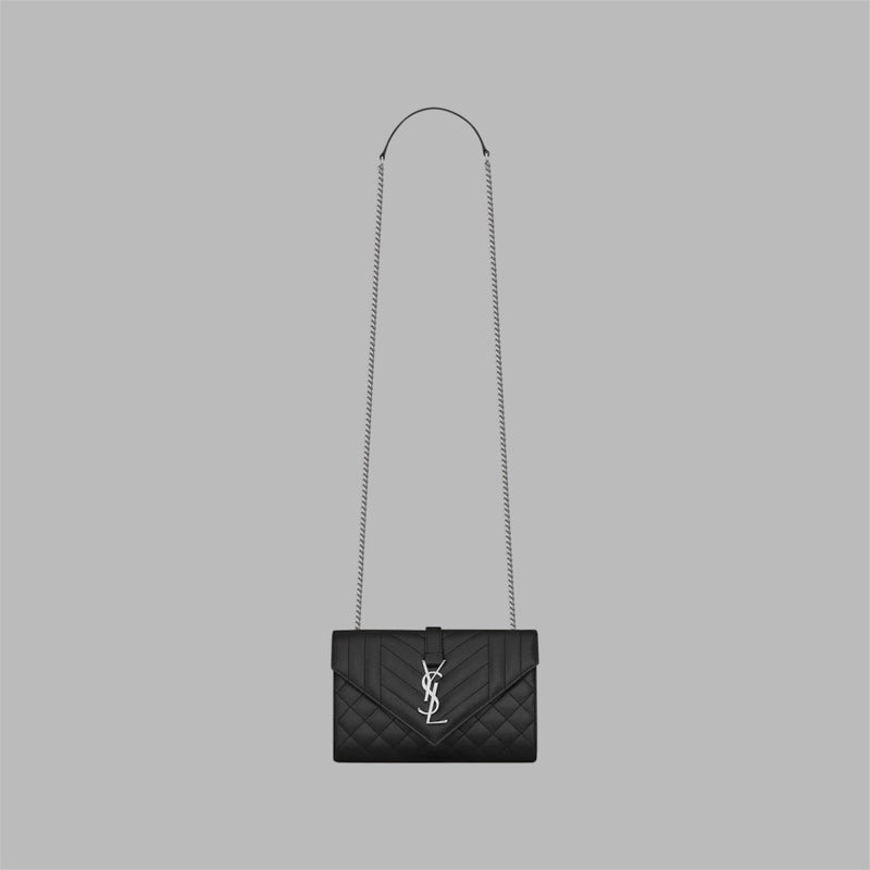 ENVELOPE SMALL IN QUILTED GRAIN DE POUDRE EMBOSSED LEATHER