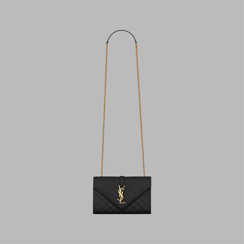 ENVELOPE SMALL IN QUILTED GRAIN DE POUDRE EMBOSSED LEATHER