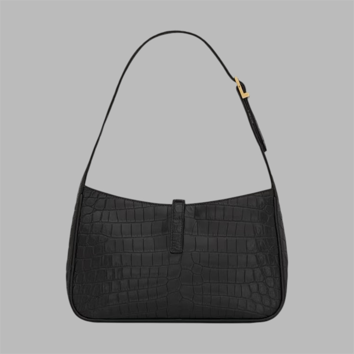 LE 5 À 7 IN CROCODILE-EMBOSSED SHINY LEATHER