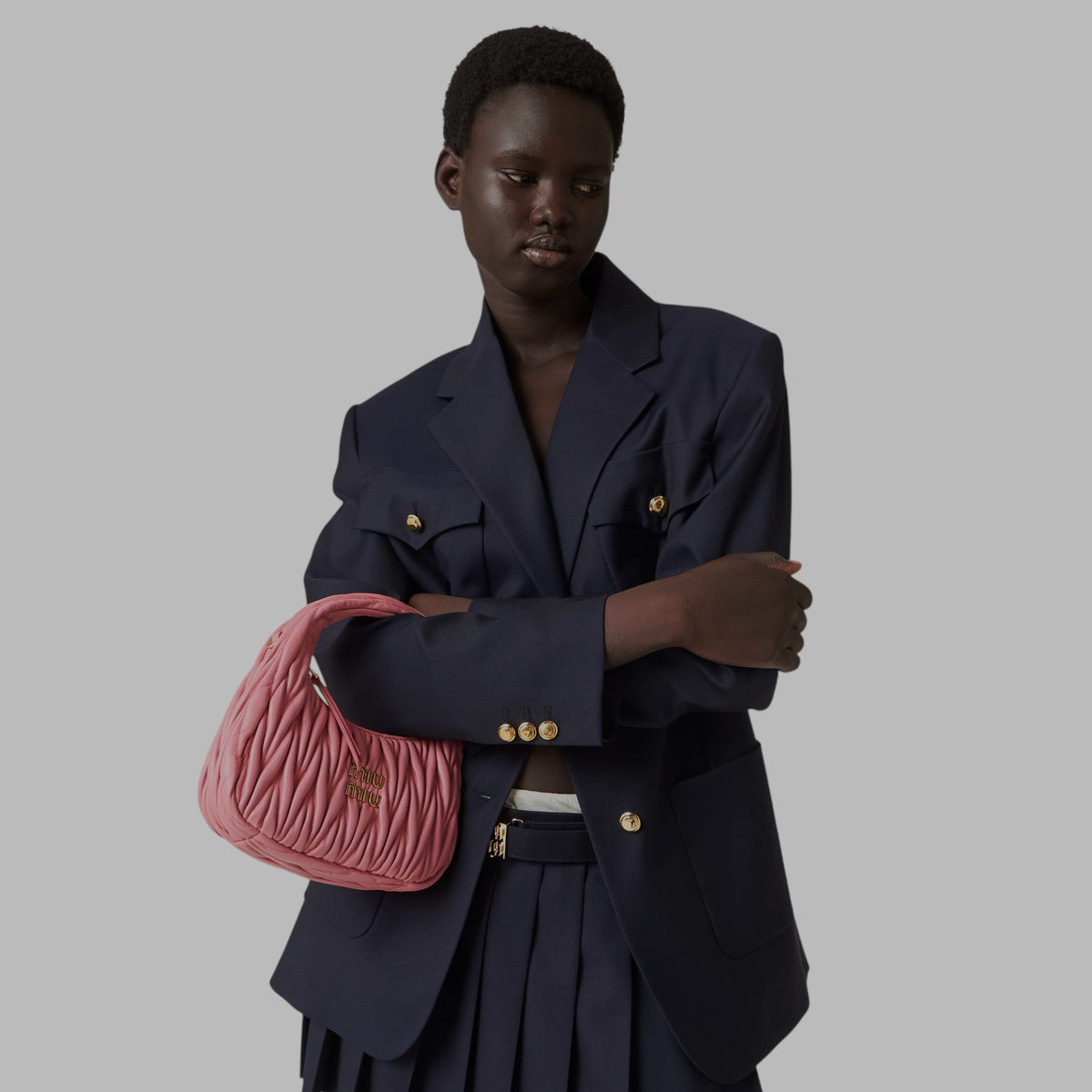 Miu Miu Mini Wander Matelassé Shoulder Bag