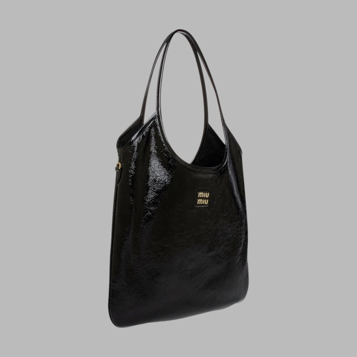 Miu Miu Ivy Naplak Patent Leather Bag