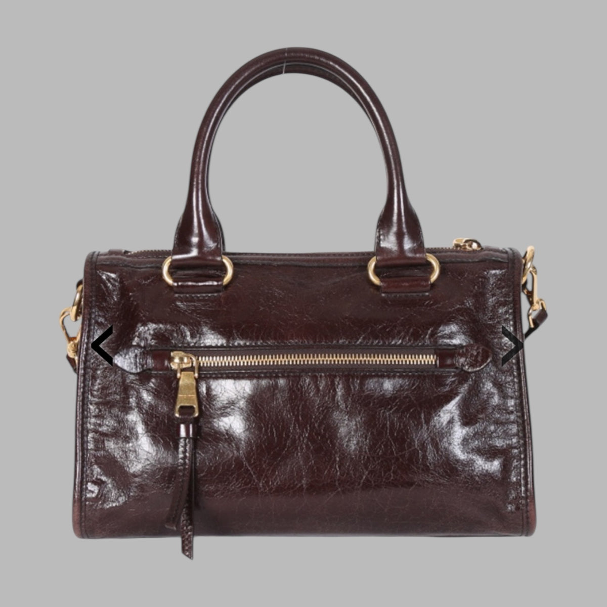 Vitello Shine Zippy Front Pocket Satchel