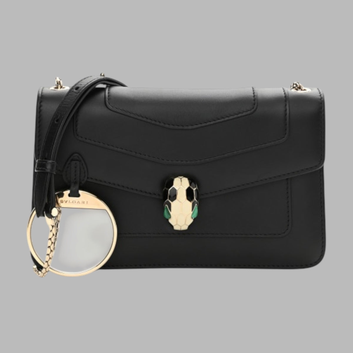 Calfskin Serpenti Forever Crossbody Black