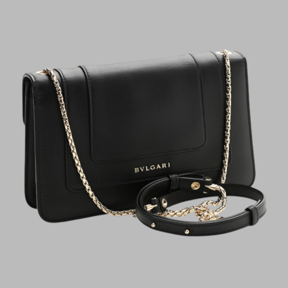 Calfskin Serpenti Forever Crossbody Black