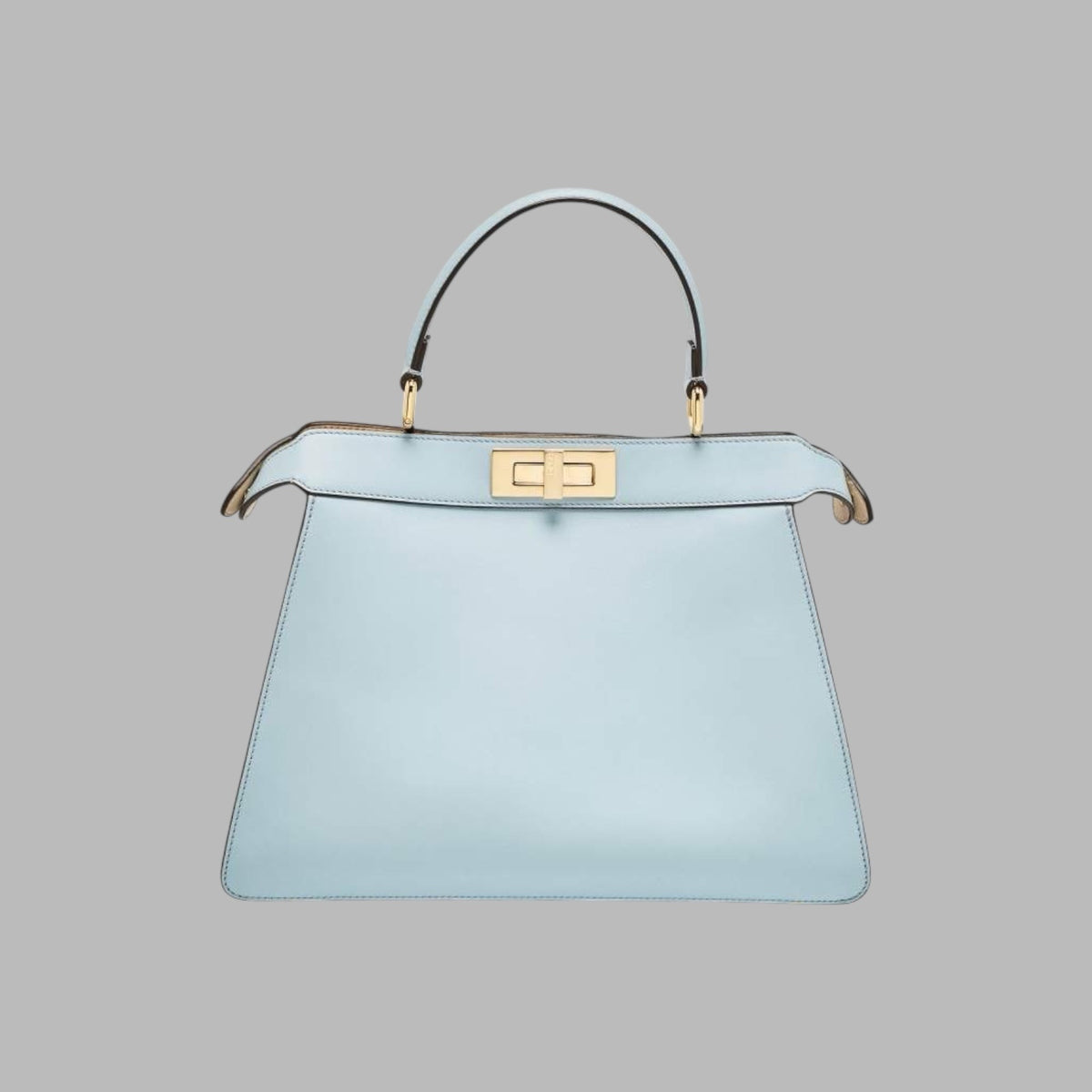 Fendi Multicolor Leather and Suede Medium Girl Inlay Peekaboo ISeeU Top Handle Bag