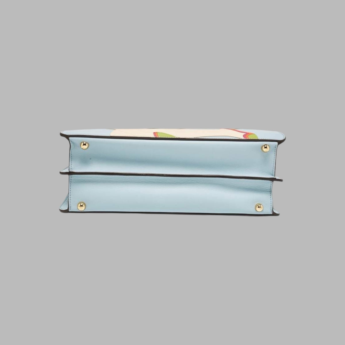 Fendi Multicolor Leather and Suede Medium Girl Inlay Peekaboo ISeeU Top Handle Bag