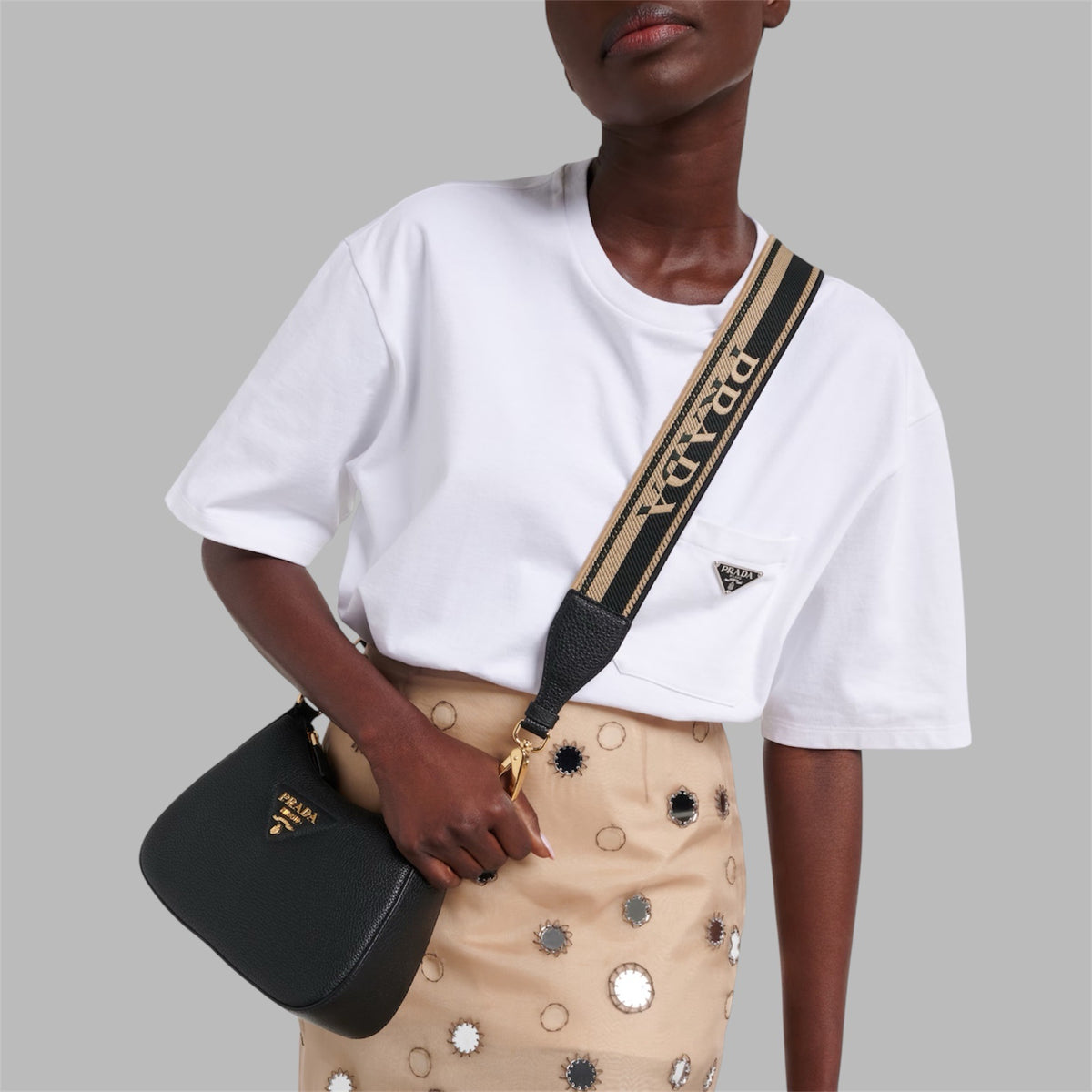 Prada Sport logo-embellished leather cross-body bag