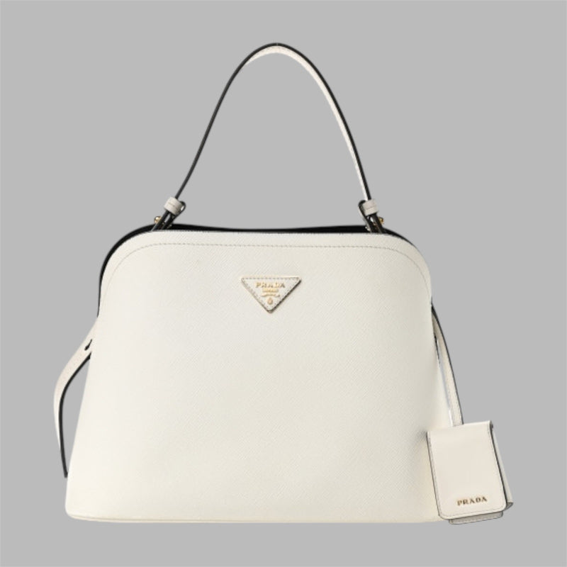 Saffiano Cuir Medium Matinee Tote Cloudy Grey