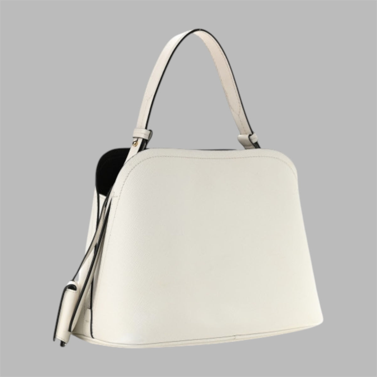 Saffiano Cuir Medium Matinee Tote Cloudy Grey