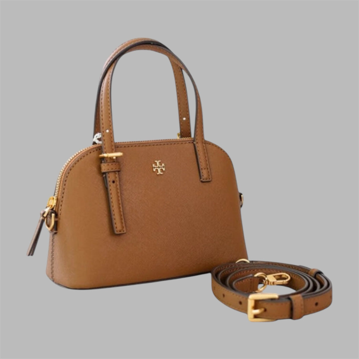 Tory Burch Emerson Women's Mini Dome Satchel Crossbody Saffiano Leather