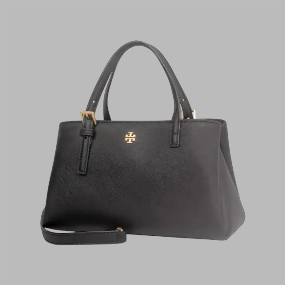 TORY BURCH Cow Leather Portable Crossbody Bag Shoulder Bag Medium Size Women's Black