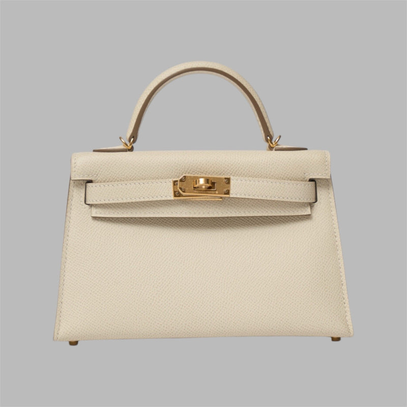 Hermes Kelly 25 Small Sellier Bag Craie Epsom Leather Gold Hardware