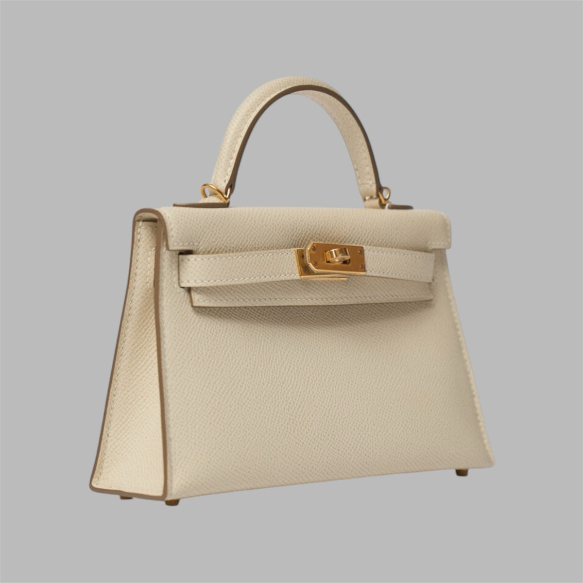 Hermes Kelly 25 Small Sellier Bag Craie Epsom Leather Gold Hardware