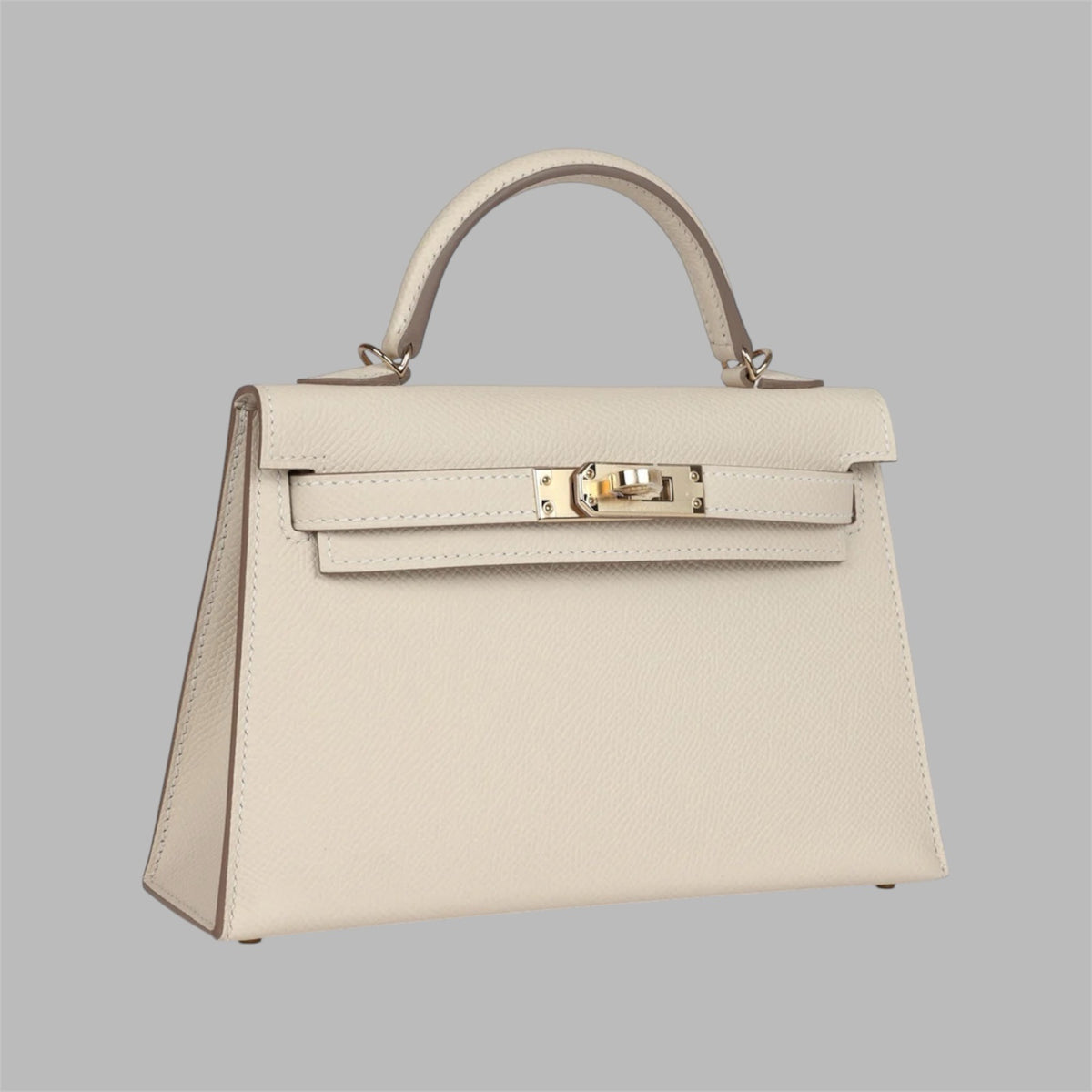 Hermes Kelly 20 Mini Sellier Bag Craie Epsom Leather Gold Hardware